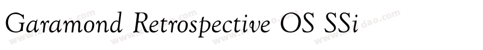 Garamond Retrospective OS SSi Normal字体转换
